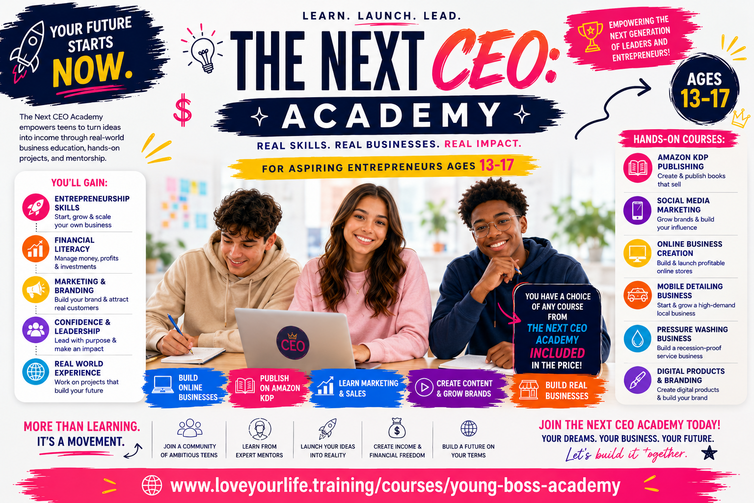 The Next CEO Academy — Ages 13–17